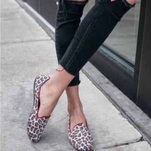 Rothy’s Mocha Spot Leopard Print Flats 9 RETIRED